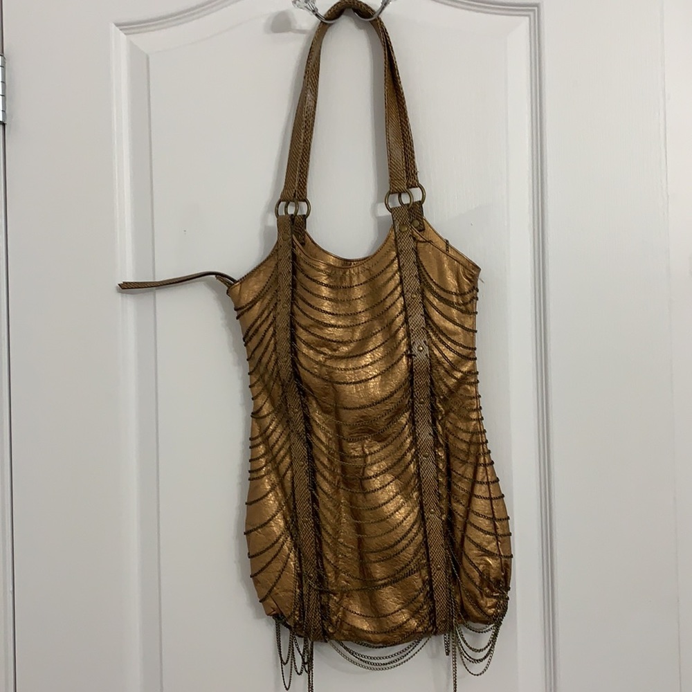 Firenzé Collection Bronze Chained Fashion Handbag